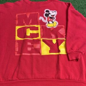 Vintage‎ Disney Mickey Unlimited Brazos Sportswear Crewneck Sweatshirt  XL Red